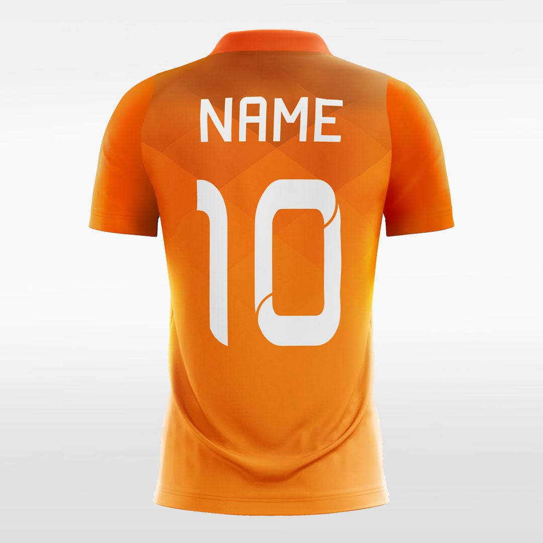 XTeamwear Soccer Jersey Vintage Neon Orange - Women Custom Soccer Jerseys Plaid Design