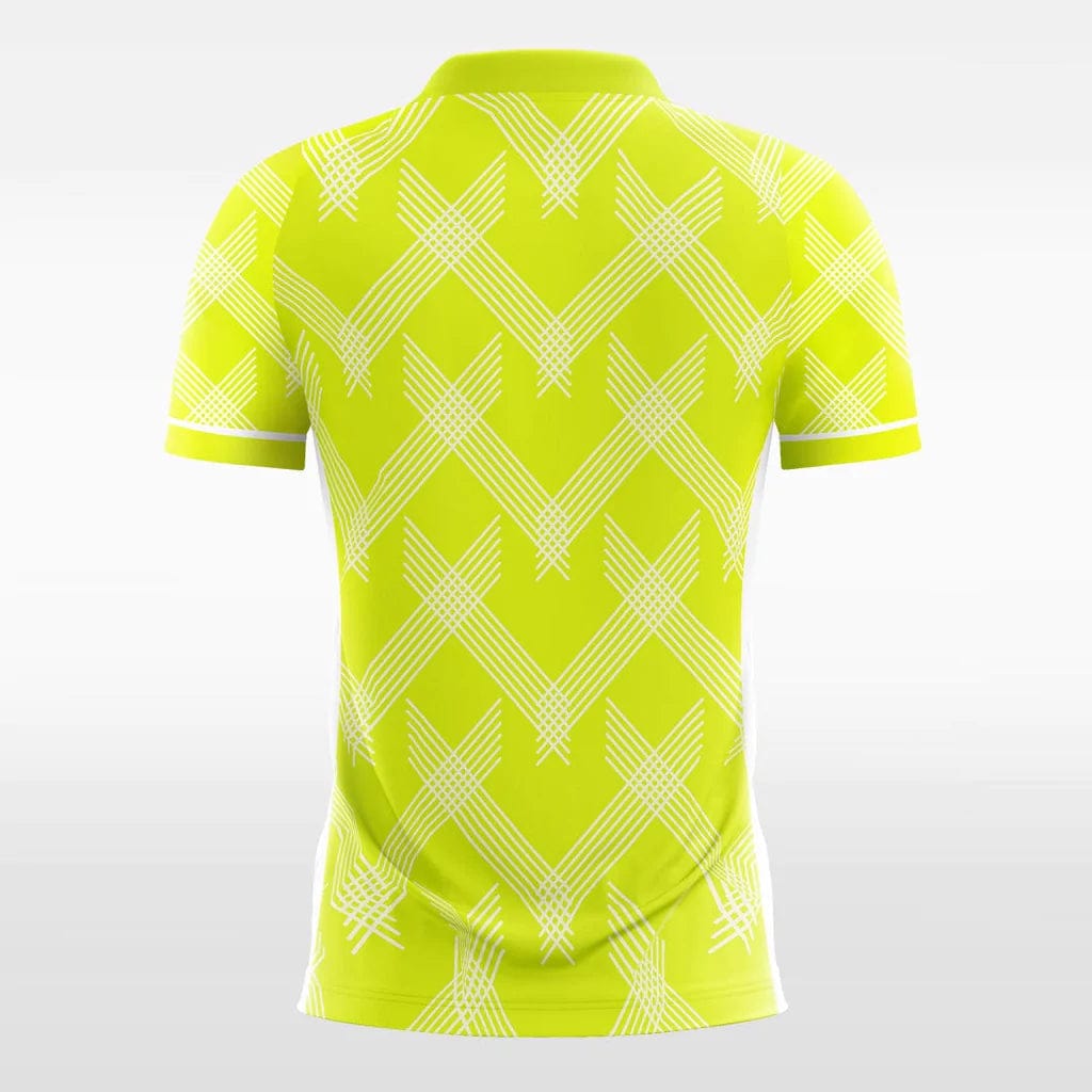 XTeamwear Soccer Jersey Vintage Yellow Check - Women Custom Soccer Jerseys Neon Design