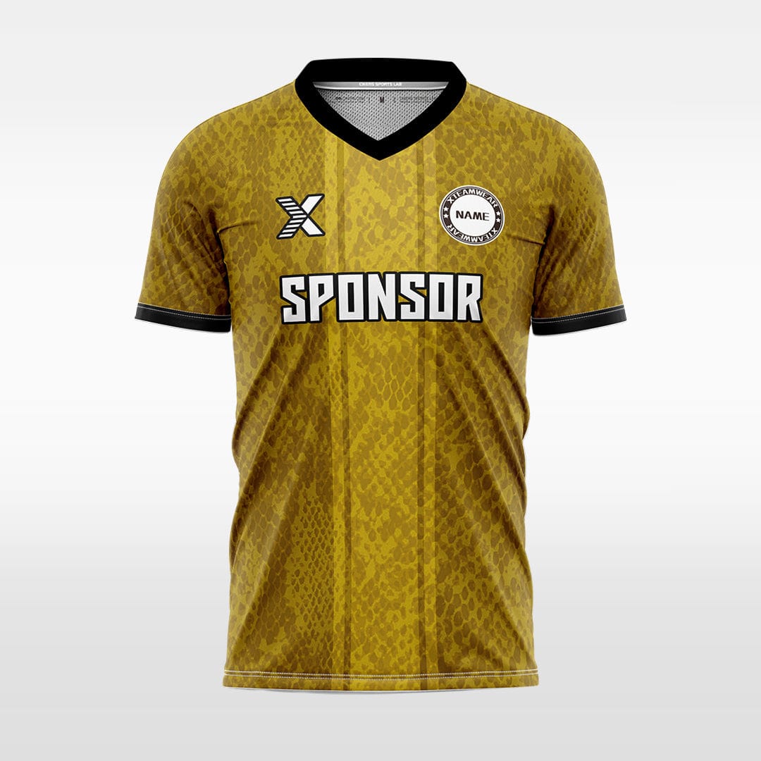 XTeamwear Soccer Jersey yellow / S Custom Snake‑Skin Soccer Jersey – Slim Fit V‑Neck Athletic Top