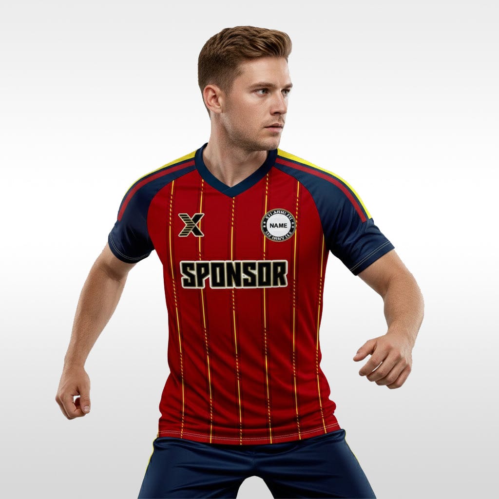 XTeamwear Soccer Uniforms 2026 Global Elite Series - Custom Design Soccer Jersey for Men Sublimation（red）