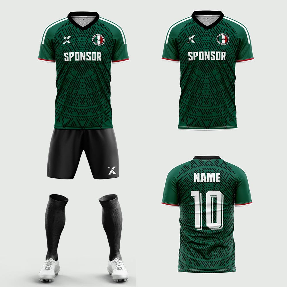 XTeamwear Soccer Uniforms 2026 Global Elite Series - Custom Soccer Jerseys Kit Sublimated for Team（Dark green）