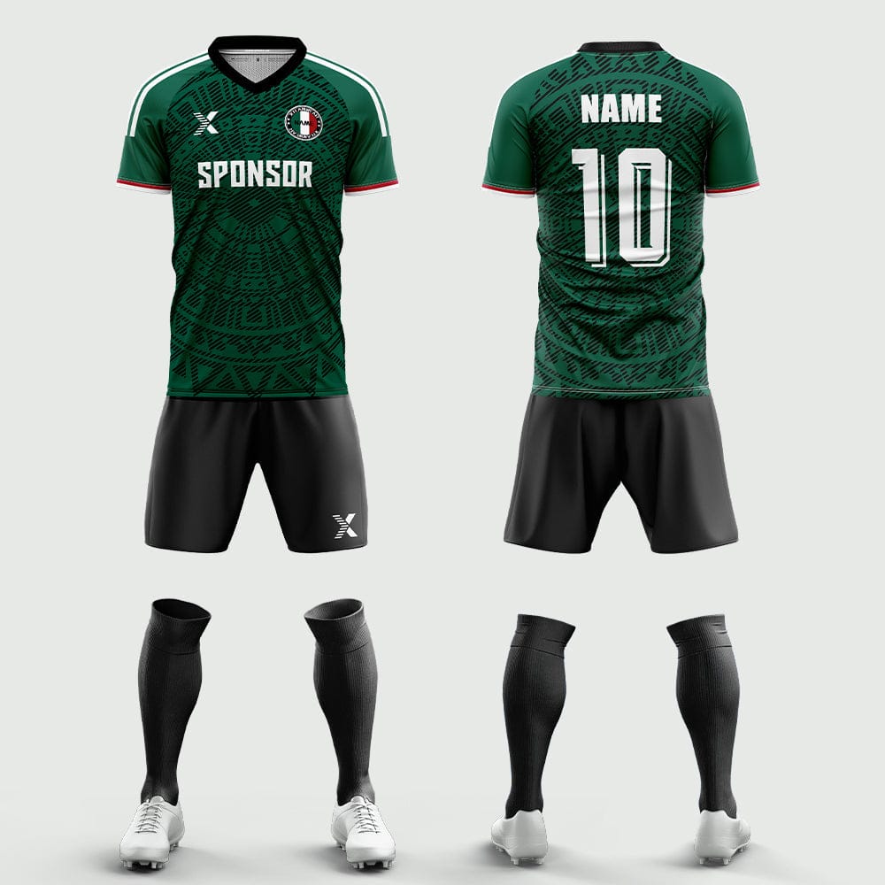 XTeamwear Soccer Uniforms 2026 Global Elite Series - Custom Soccer Jerseys Kit Sublimated for Team（Dark green）