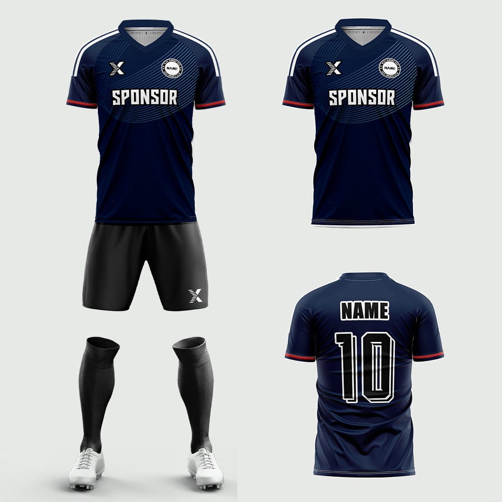 XTeamwear Soccer Uniforms 2026 Global Elite Series - Custom Soccer Jerseys Kit Sublimated for Team（Ocean Blue）