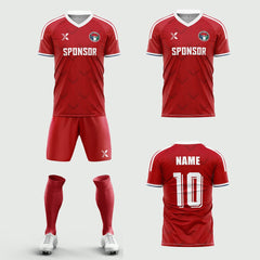 XTeamwear Soccer Uniforms 2026 Global Elite Series - Custom Soccer Jerseys Kit Sublimated for Team（red arrow）