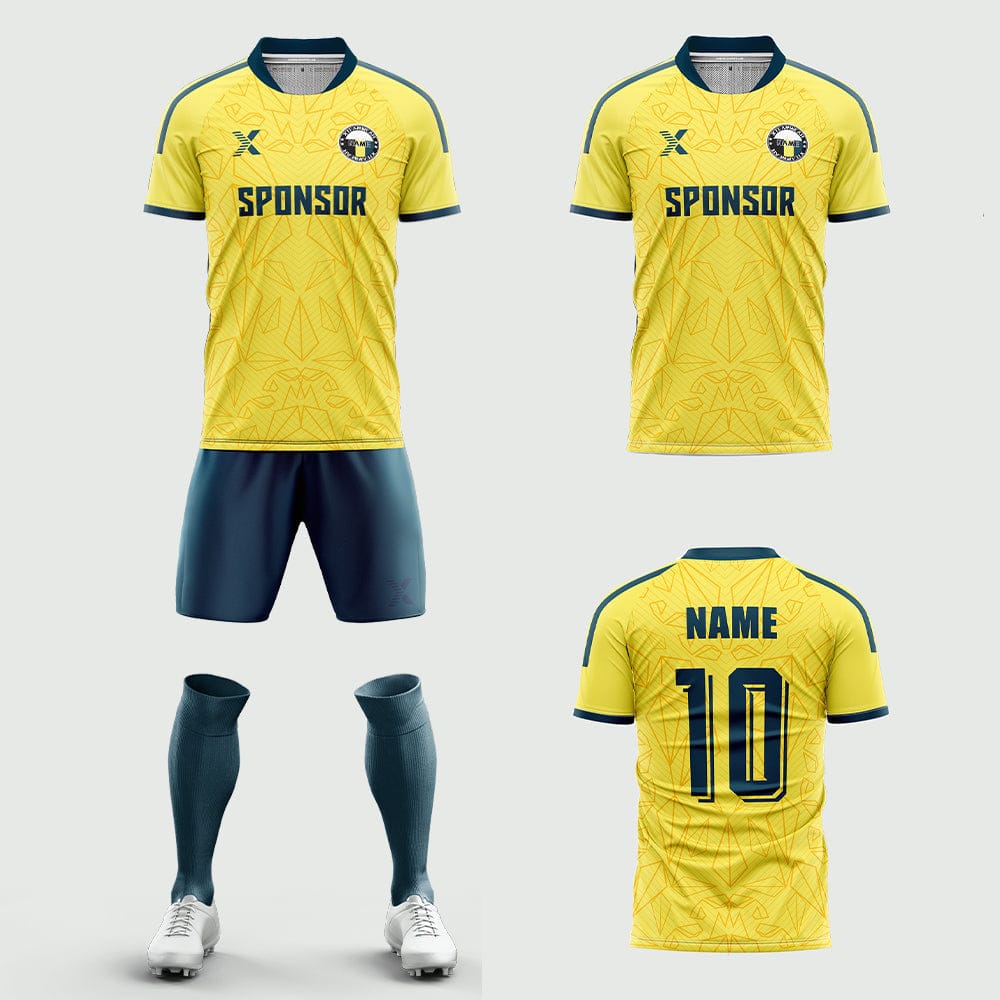 XTeamwear Soccer Uniforms 2026 Global Elite Series - Custom Soccer Jerseys Kit Sublimated for Team（Rhombus pattern）