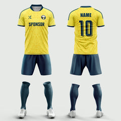 XTeamwear Soccer Uniforms 2026 Global Elite Series - Custom Soccer Jerseys Kit Sublimated for Team（Rhombus pattern）