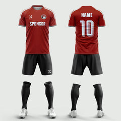 XTeamwear Soccer Uniforms 2026 Global Elite Series - Custom Soccer Jerseys Kit Sublimated for Team（Sports Red）