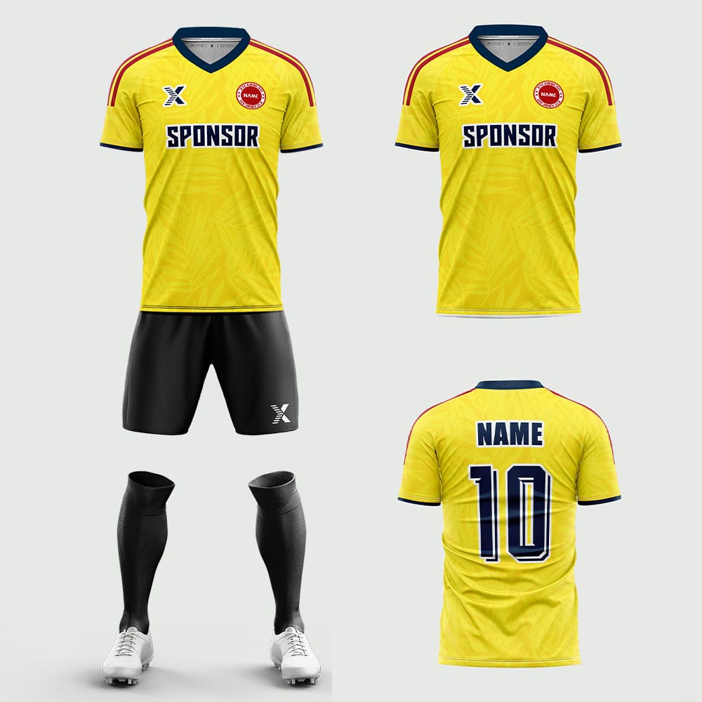 XTeamwear Soccer Uniforms 2026 Global Elite Series - Custom Soccer Jerseys Kit Sublimated for Team（yellow）