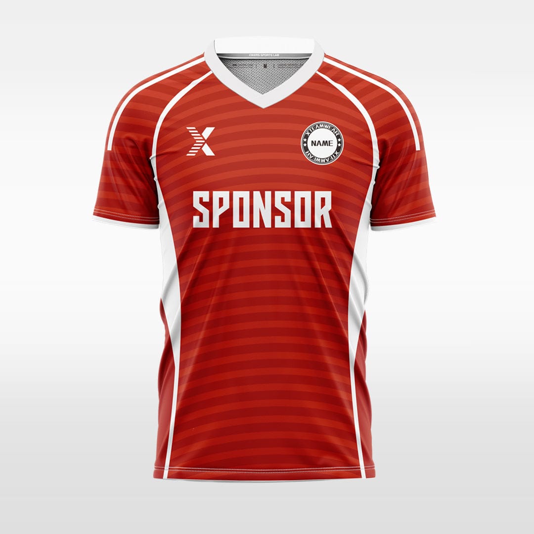 XTeamwear Soccer Uniforms Arrange horizontal lines - Custom Soccer Jerseys Kit Sublimated for Team