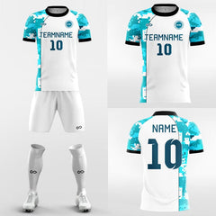 XTeamwear Soccer Uniforms Azure Sea -Custom Soccer Jerseys Kit Sublimated Design