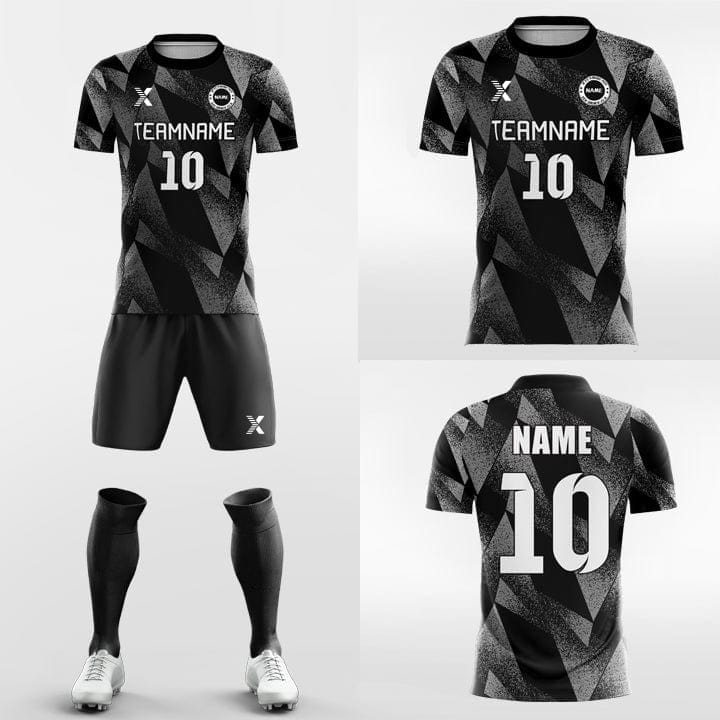 XTeamwear Soccer Uniforms Black Argle- Custom Soccer Jerseys Kit Sublimated Design