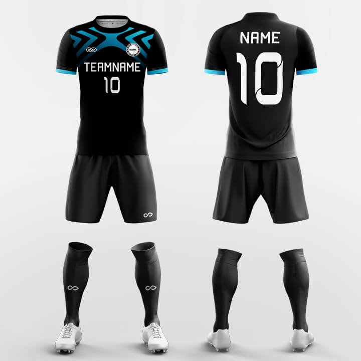 XTeamwear Soccer Uniforms Black&Blue / S Armor - Sublimated Design Custom Soccer Jerseys Set