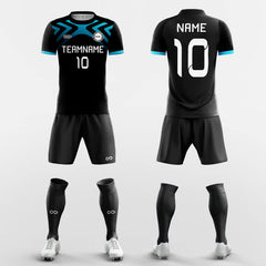 XTeamwear Soccer Uniforms Black&Blue / S Armor - Sublimated Design Custom Soccer Jerseys Set