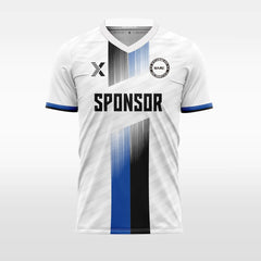 XTeamwear Soccer Uniforms black-blue / S Two-color centered vertical color - Custom Design Soccer Jersey for Men Sublimation