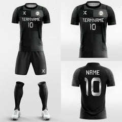 XTeamwear Soccer Uniforms Black Check-Custom Soccer Jerseys Kit Sublimated Design
