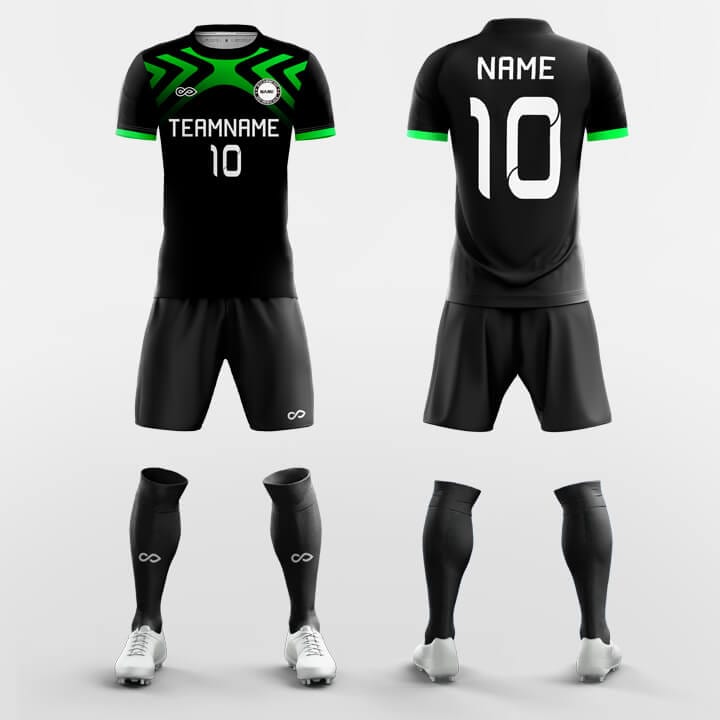 XTeamwear Soccer Uniforms Black&Green / S Armor - Sublimated Design Custom Soccer Jerseys Set