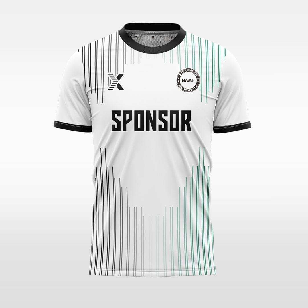 XTeamwear Soccer Uniforms black-green / S Two-color vertical stripes - Custom Design Soccer Jersey for Men Sublimation