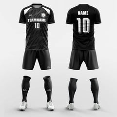 XTeamwear Soccer Uniforms Black / S Aeolus - Custom Soccer Jerseys Kit Sublimated Design