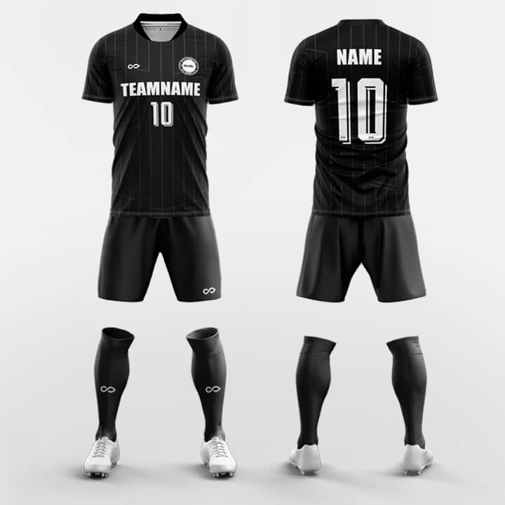 XTeamwear Soccer Uniforms Black / S Appease - Custom Soccer Jerseys Kit Sublimated Design