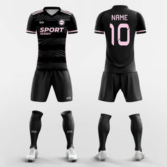 XTeamwear Soccer Uniforms Black / S Aura - Custom Soccer Jerseys Kit Sublimated Design