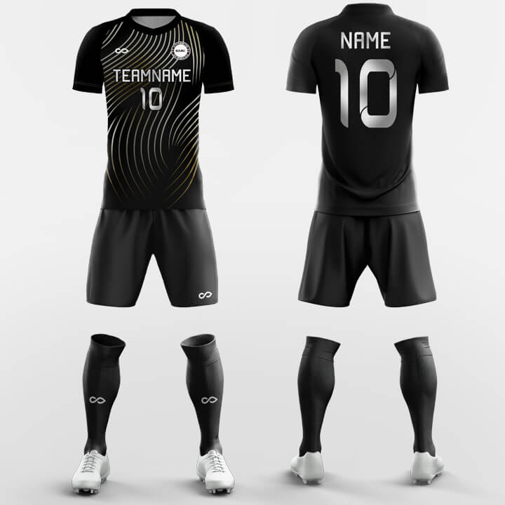 XTeamwear Soccer Uniforms Black / S Auspicious Cloud - Custom Soccer Jerseys Kit Sublimated Design