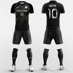 XTeamwear Soccer Uniforms Black / S Auspicious Cloud - Custom Soccer Jerseys Kit Sublimated Design