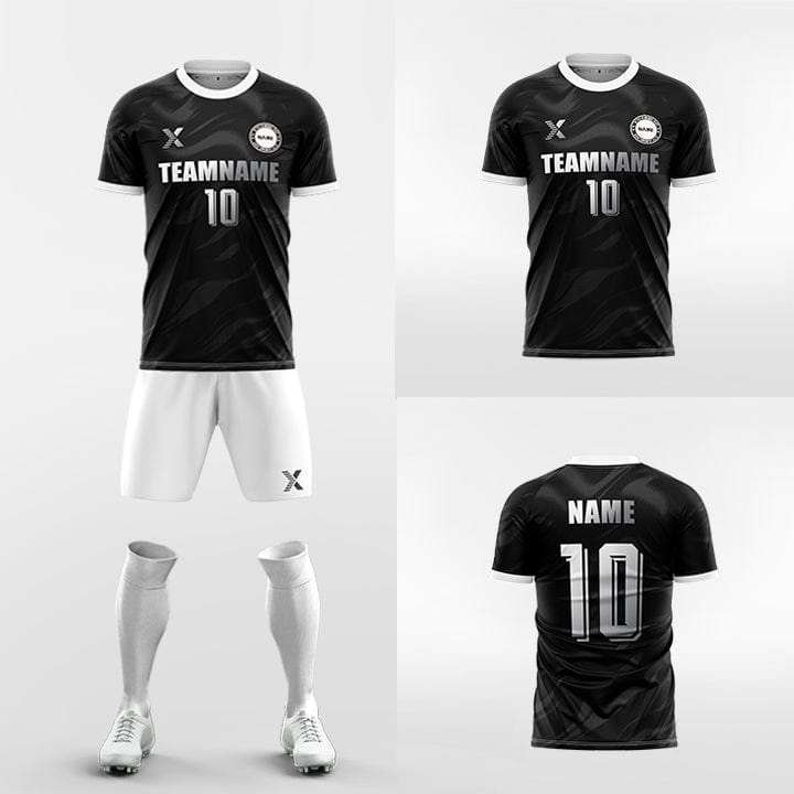 XTeamwear Soccer Uniforms Black / S Breeze - Custom Soccer Jerseys Kit Sublimated Design