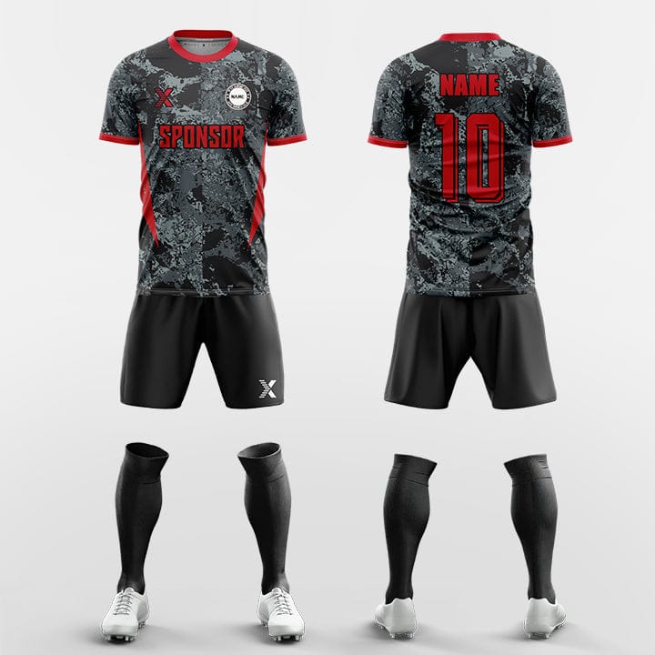 XTeamwear Soccer Uniforms black / S camouflage color - Custom Soccer Jerseys Kit Sublimated for Team