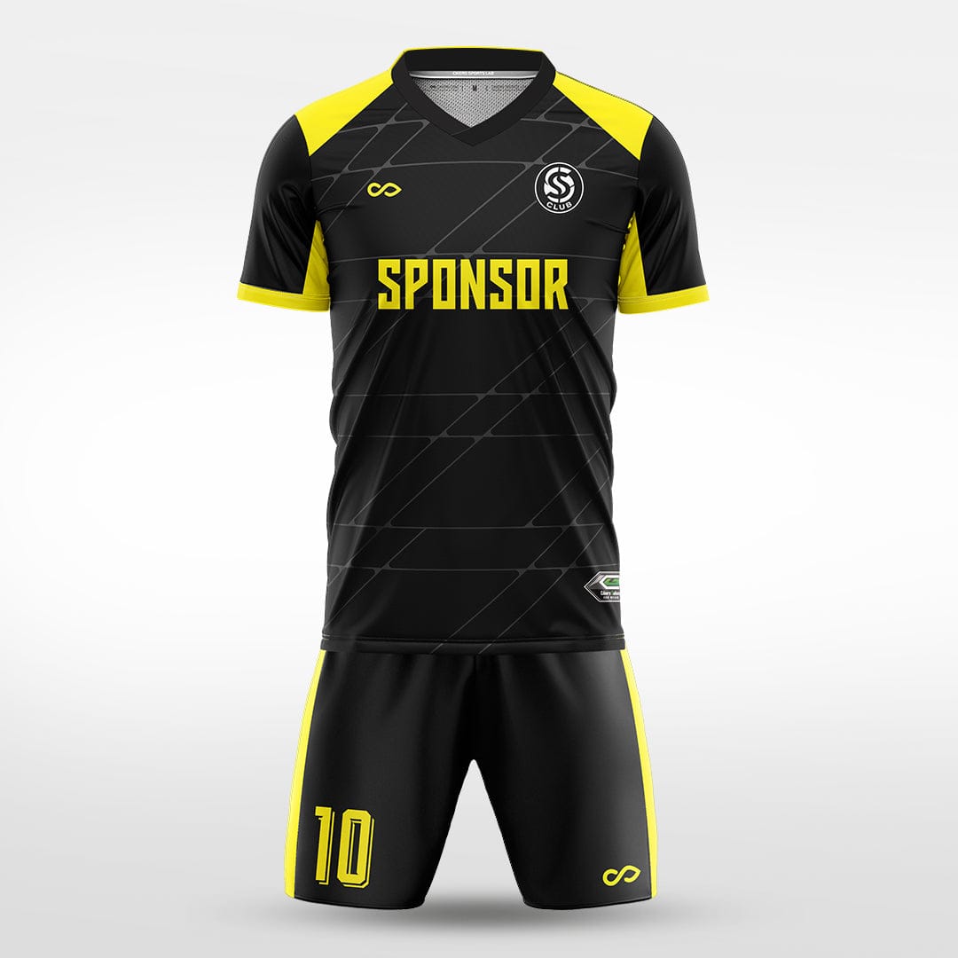 XTeamwear Soccer Uniforms black / S Edge - Custom Soccer Jerseys Kit Sublimated for Team - WS204GCRJ3