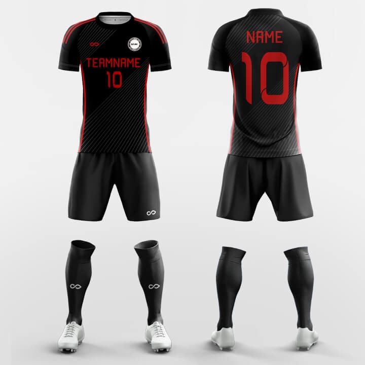 XTeamwear Soccer Uniforms Black / S Geometric Pulse - Custom Soccer Jerseys Kit Sublimated for Team FT260327S