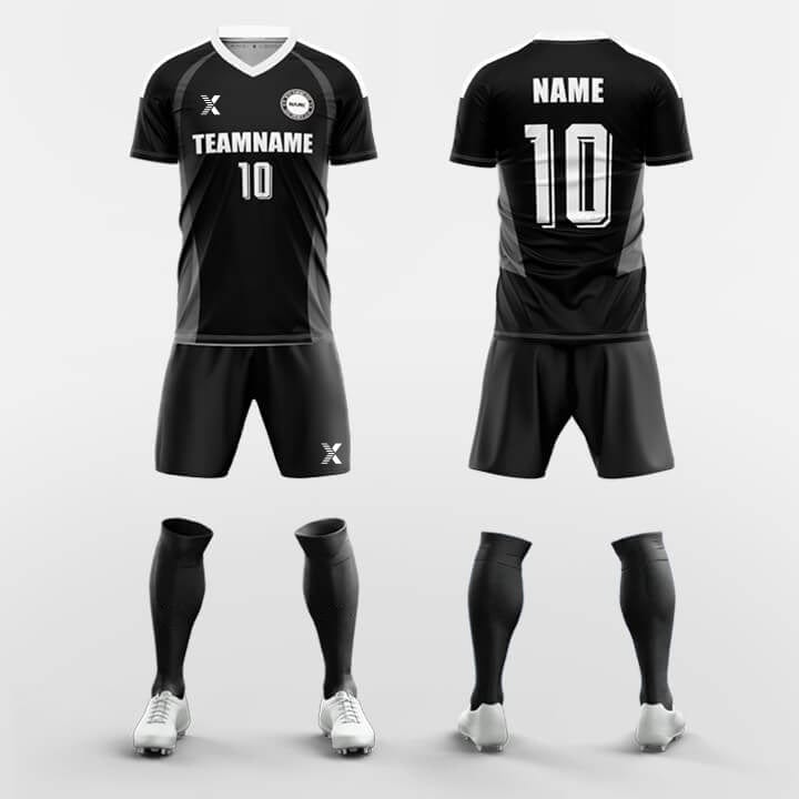 XTeamwear Soccer Uniforms Black / S Grate - Custom Soccer Jerseys Kit Sublimated Design