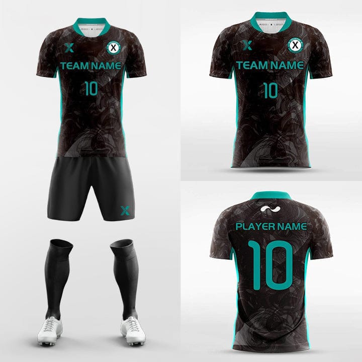 XTeamwear Soccer Uniforms Black / S Marble Design - Custom Soccer Jerseys Kit Sublimated for High School
