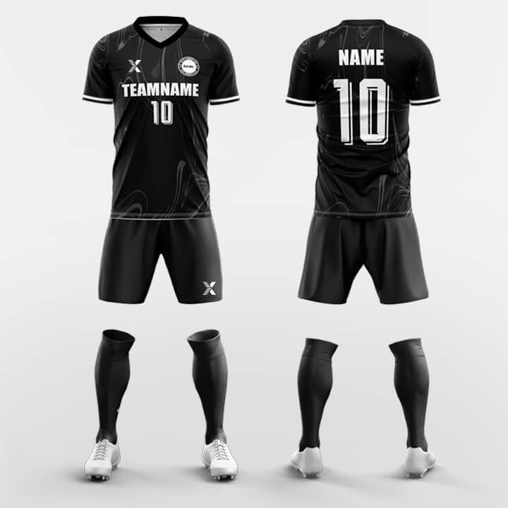 XTeamwear Soccer Uniforms Black / S Ostentation - Custom Soccer Jerseys Kit Sublimated Design