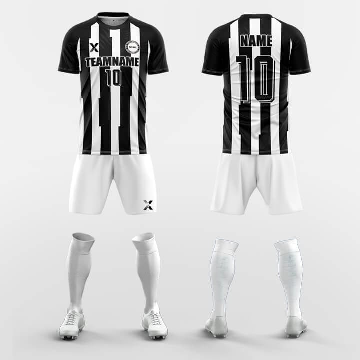 XTeamwear Soccer Uniforms Black / S Patch - Sublimated Design Custom Soccer Jerseys Set