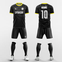 XTeamwear Soccer Uniforms black / S Psychedelic lines - Custom Soccer Jerseys Kit Sublimated for Team