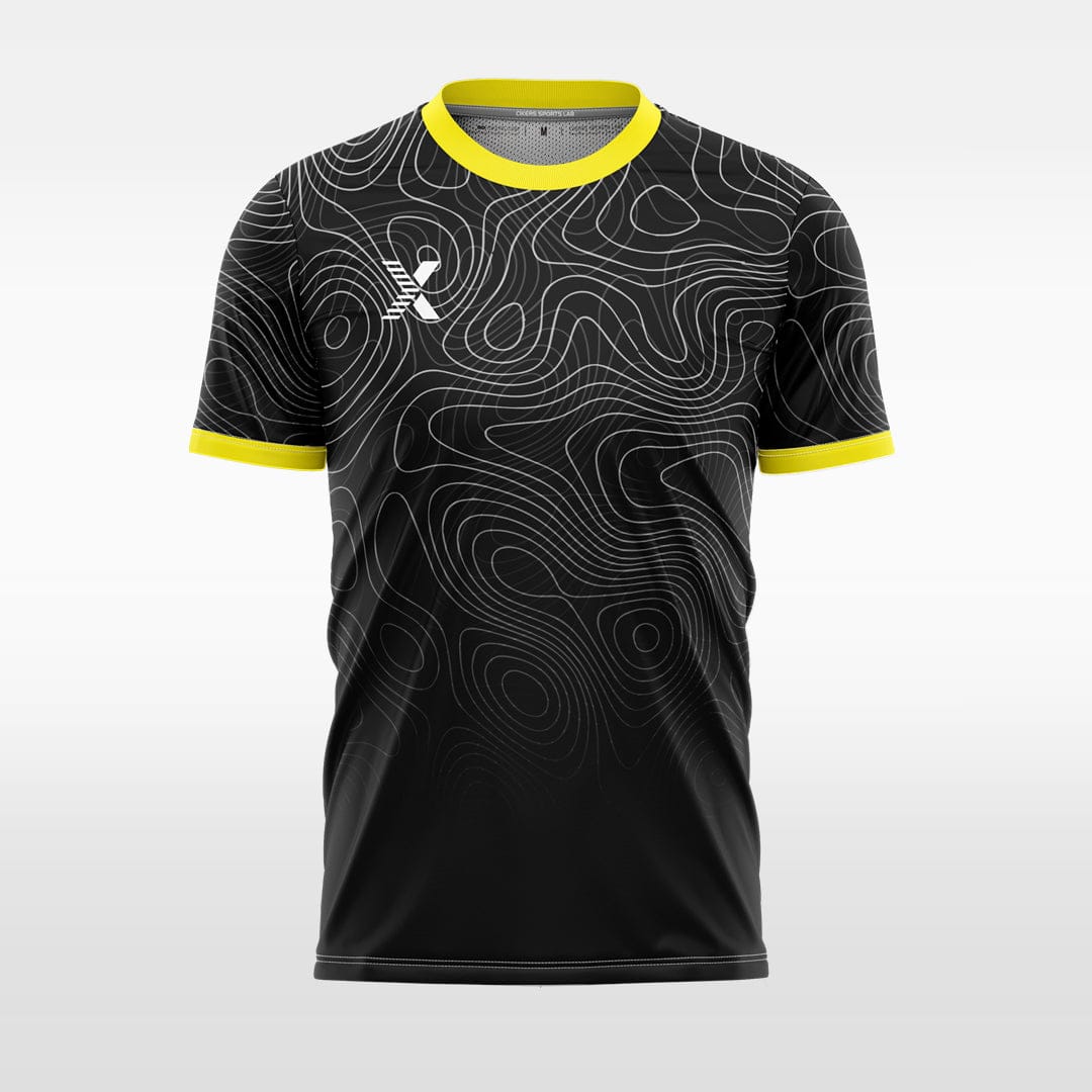 XTeamwear Soccer Uniforms black / S Psychedelic lines - Custom Soccer Jerseys Kit Sublimated for Team