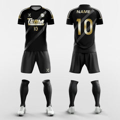 XTeamwear Soccer Uniforms Black / S Retro Gold - Custom Soccer Jerseys Kit Sublimated for University