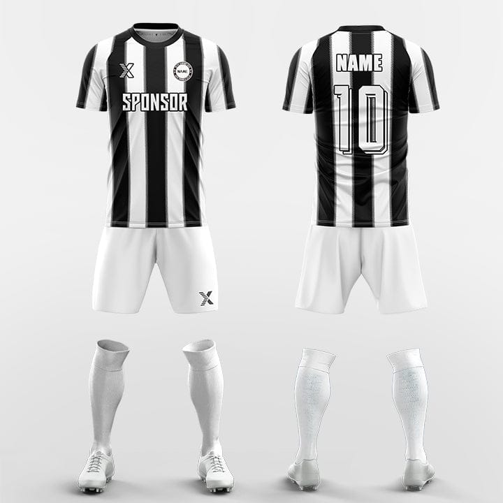 XTeamwear Soccer Uniforms black / S Three-color ribbon- Custom Soccer Jerseys Kit Sublimated for Team