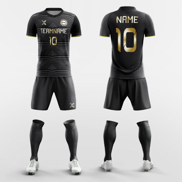 XTeamwear Soccer Uniforms Black / S Vintage - Custom Soccer Jerseys Kit Sublimated for High School