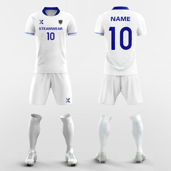 XTeamwear Soccer Uniforms Blue Argyle Print - Custom Soccer Jerseys Kit for Academy