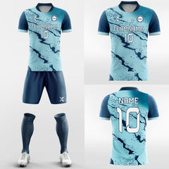 XTeamwear Soccer Uniforms Blue Beach-Custom Soccer Jerseys Kit Sublimated Design