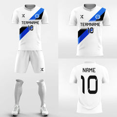 XTeamwear Soccer Uniforms Blue Ribbon - Custom Soccer Jerseys Kit Sublimated Design
