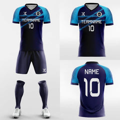XTeamwear Soccer Uniforms Blue Ribbon - Custom Soccer Jerseys Kit Sublimated Design