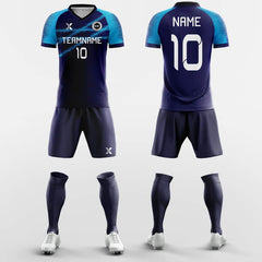 XTeamwear Soccer Uniforms Blue Ribbon - Custom Soccer Jerseys Kit Sublimated Design