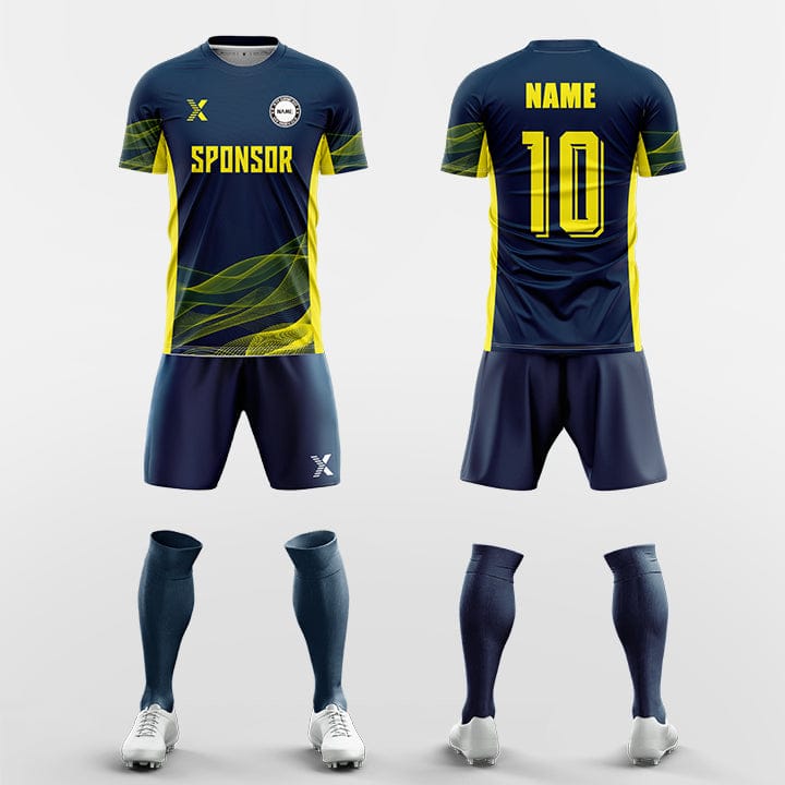 XTeamwear Soccer Uniforms blue / S Floating ribbon - Custom Soccer Jerseys Kit Sublimated for Team