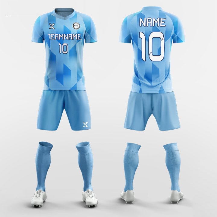 XTeamwear Soccer Uniforms Blue / S Graphic - Custom Soccer Jerseys Kit Sublimated for League