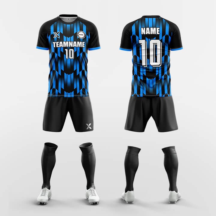 XTeamwear Soccer Uniforms Blue / S Meteor - Custom Soccer Jerseys Kit Sublimated Design