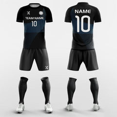 XTeamwear Soccer Uniforms Blue / S Moire Pattern - Custom Soccer Jerseys Kit Sublimated for League