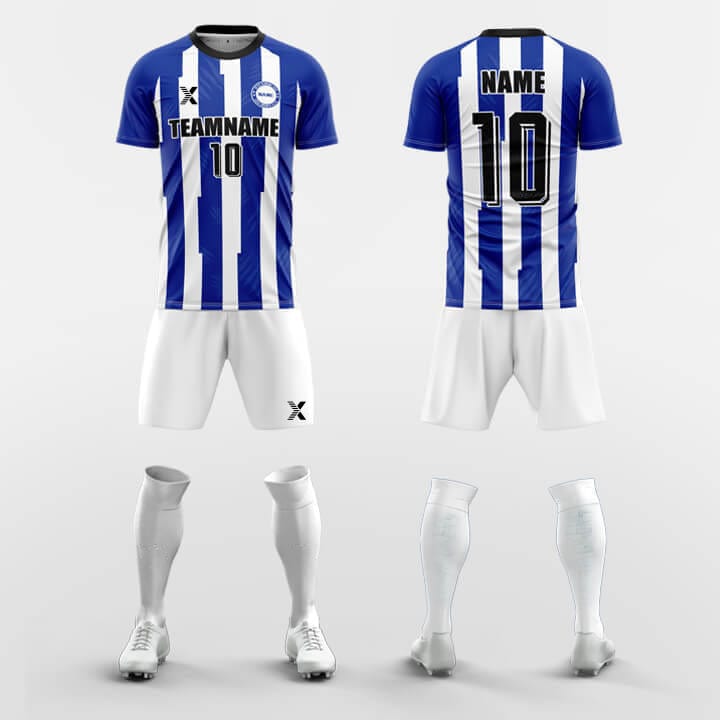 XTeamwear Soccer Uniforms Blue / S Patch - Sublimated Design Custom Soccer Jerseys Set