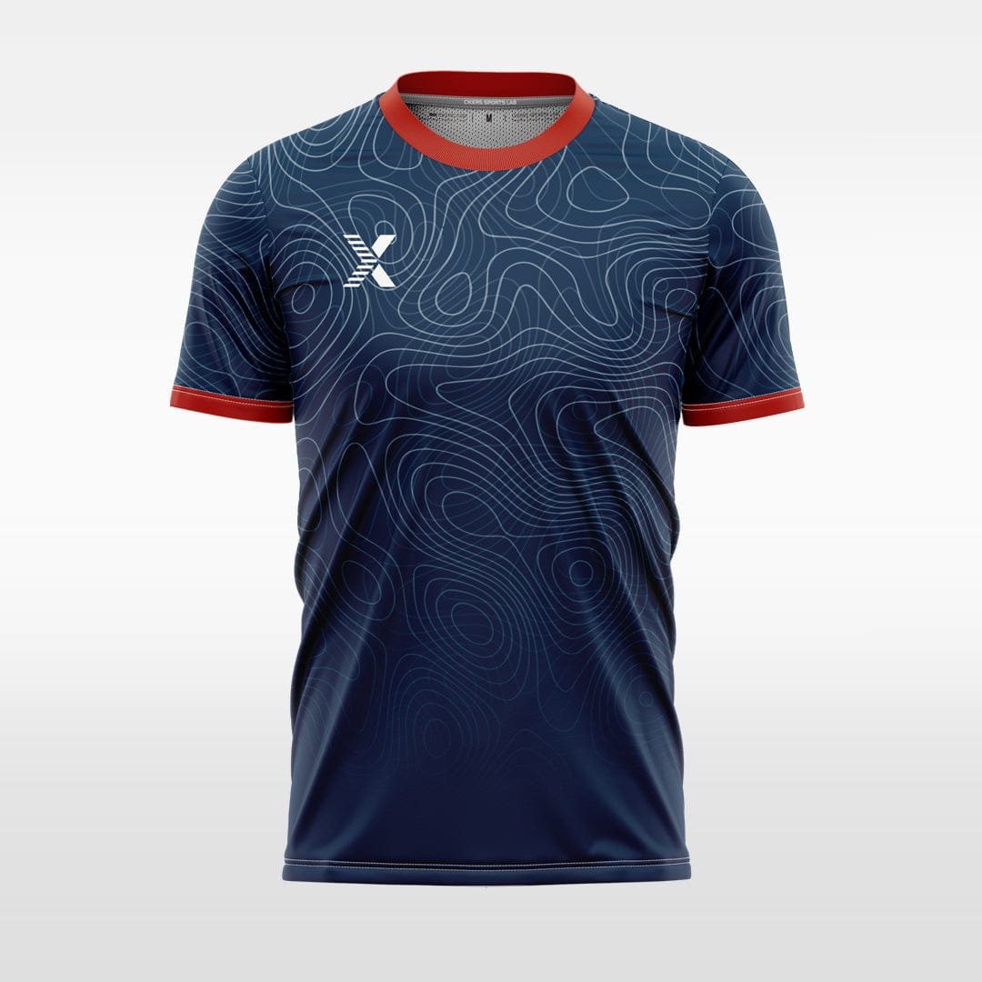 XTeamwear Soccer Uniforms blue / S Psychedelic lines - Custom Soccer Jerseys Kit Sublimated for Team